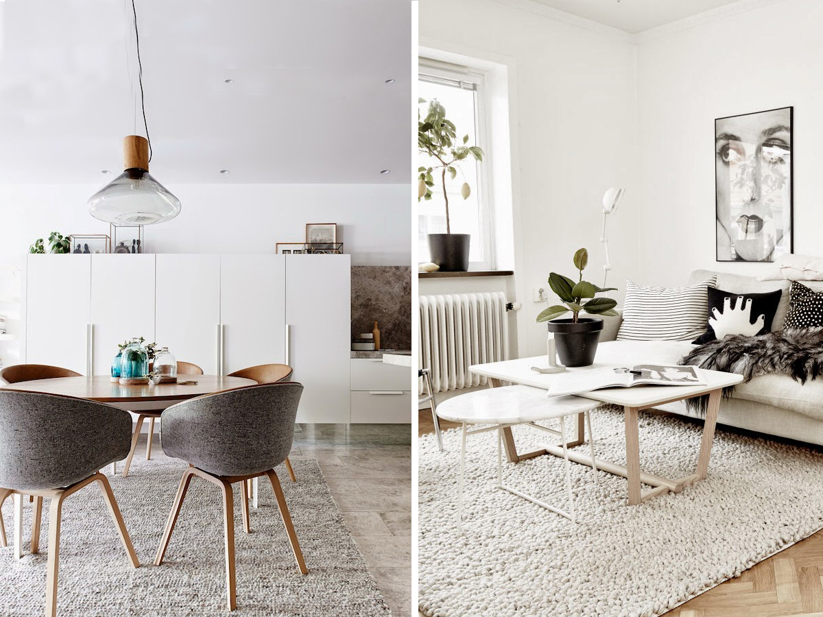 Chunky Rugs on Bare Floors