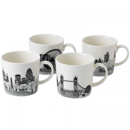 London City Scape Mugs Set