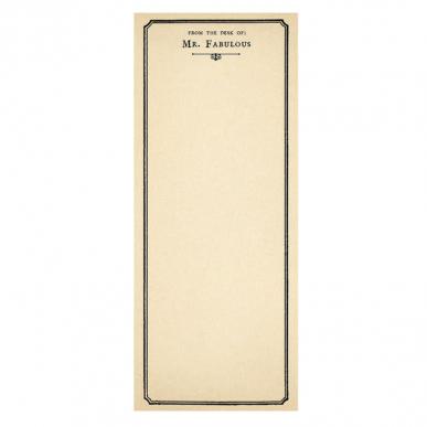 Mr Fabulous Skinny Notepad